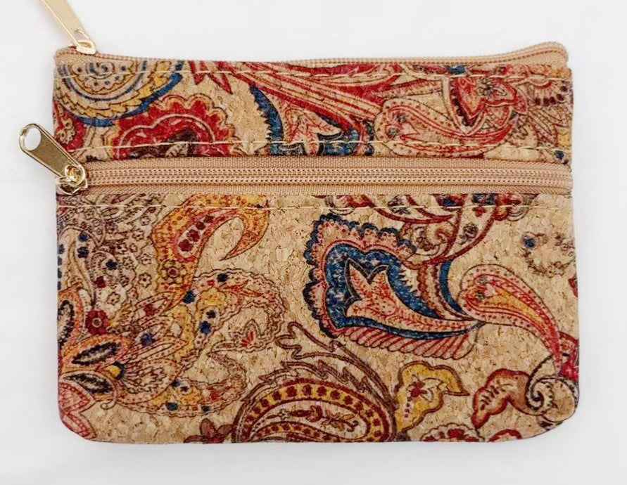 Cork Wood Grain Multi-Organizer Wallet N6E100