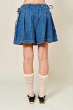 Load image into Gallery viewer, Vintage Distressed High Waist Denim A-Line Shorts N6C316