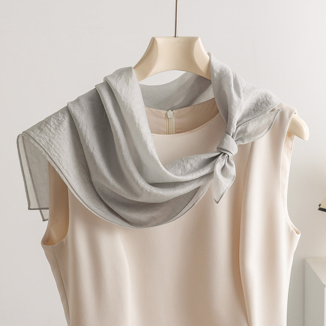 Tencel Acetate 70cm Square Scarf Solid Premium N6G227