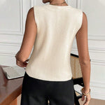 Load image into Gallery viewer, Button V Pocket Vest Lightweight Apricot N5Z707
