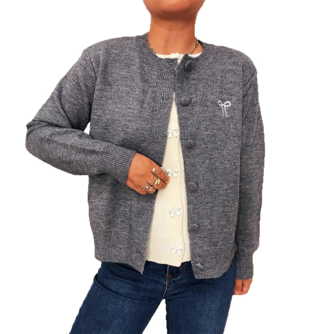 Bow Button Cardi Mid Weight Options N5Z899