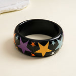 Load image into Gallery viewer, Womens Marbled Star Print Resin Bracelet N6K142