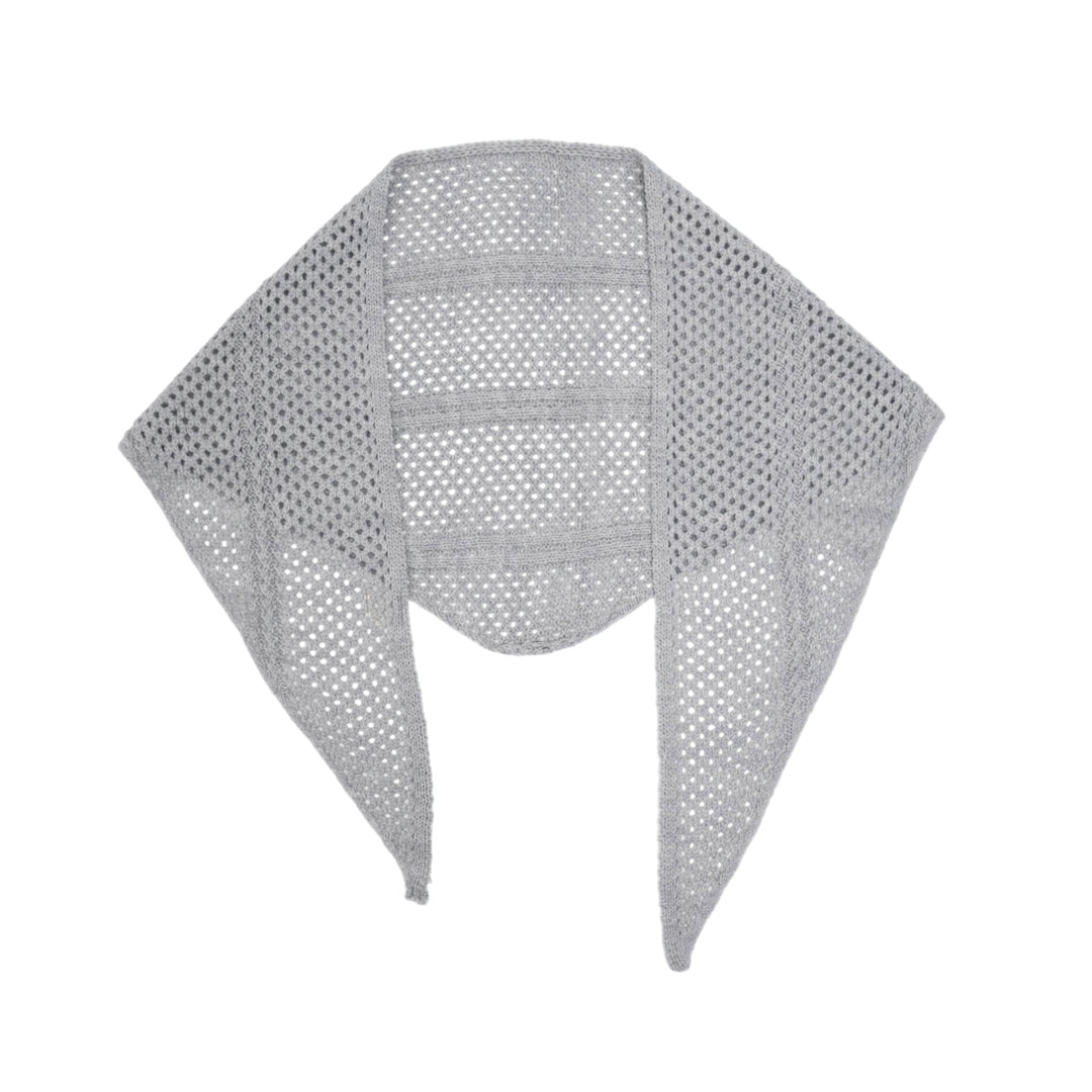 Wool Blend Knit Triangle Scarf Shawl N6K246