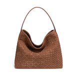 Load image into Gallery viewer, Handwoven Suede Tote Shoulder Bag N6J103