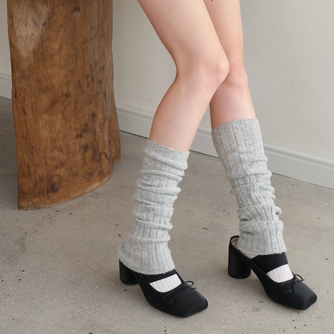 Essential Wool Blend Knit Leg Warmers  M5A130