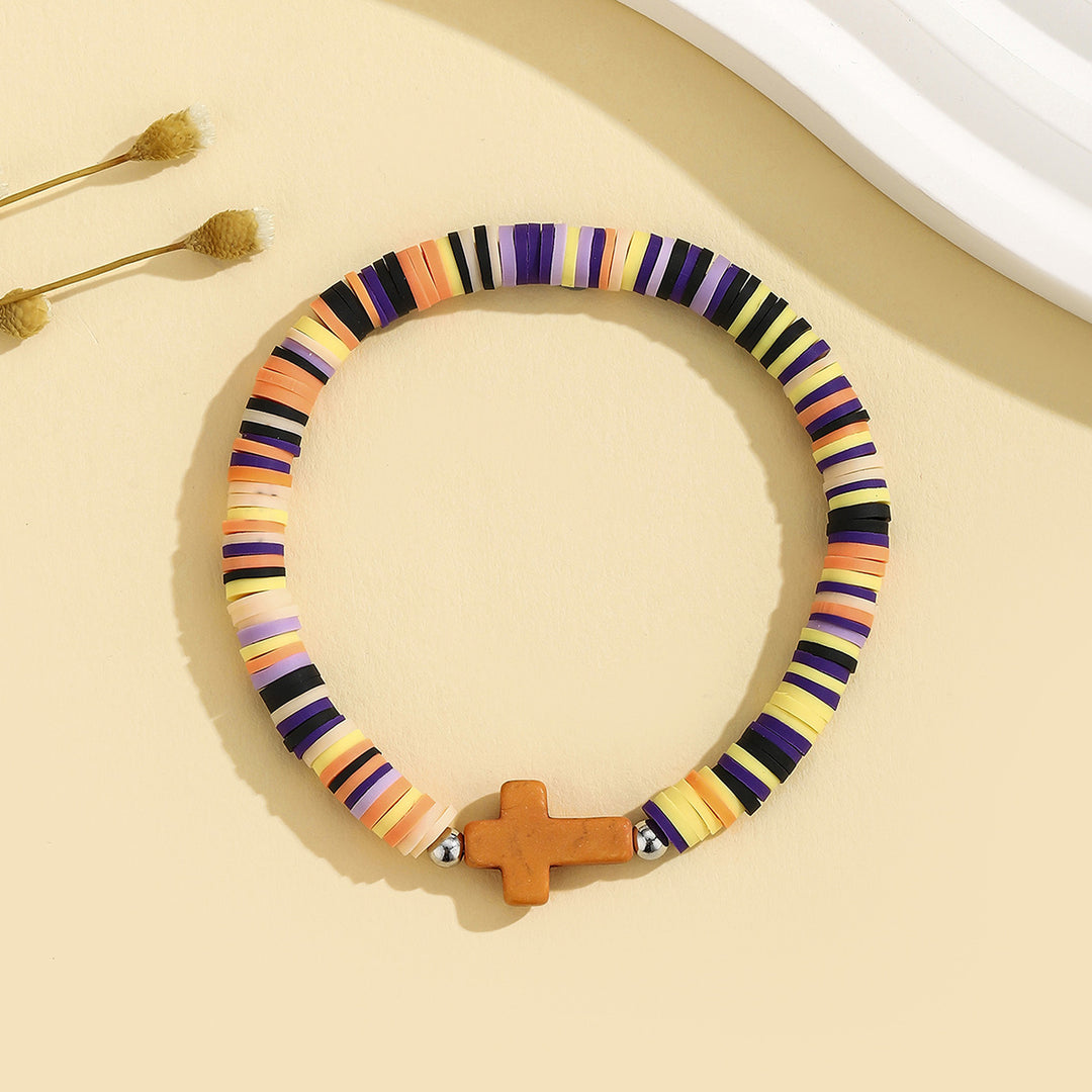 Turquoise Cross Stretch Bracelet S5P612