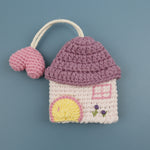 Load image into Gallery viewer, Sweet Hand Crochet Colorful House Key Case Yarn Charm N6G044