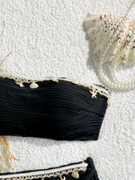 Load image into Gallery viewer, Shell Shape Push-Up Bandeau Bikini Set Women N6C297
