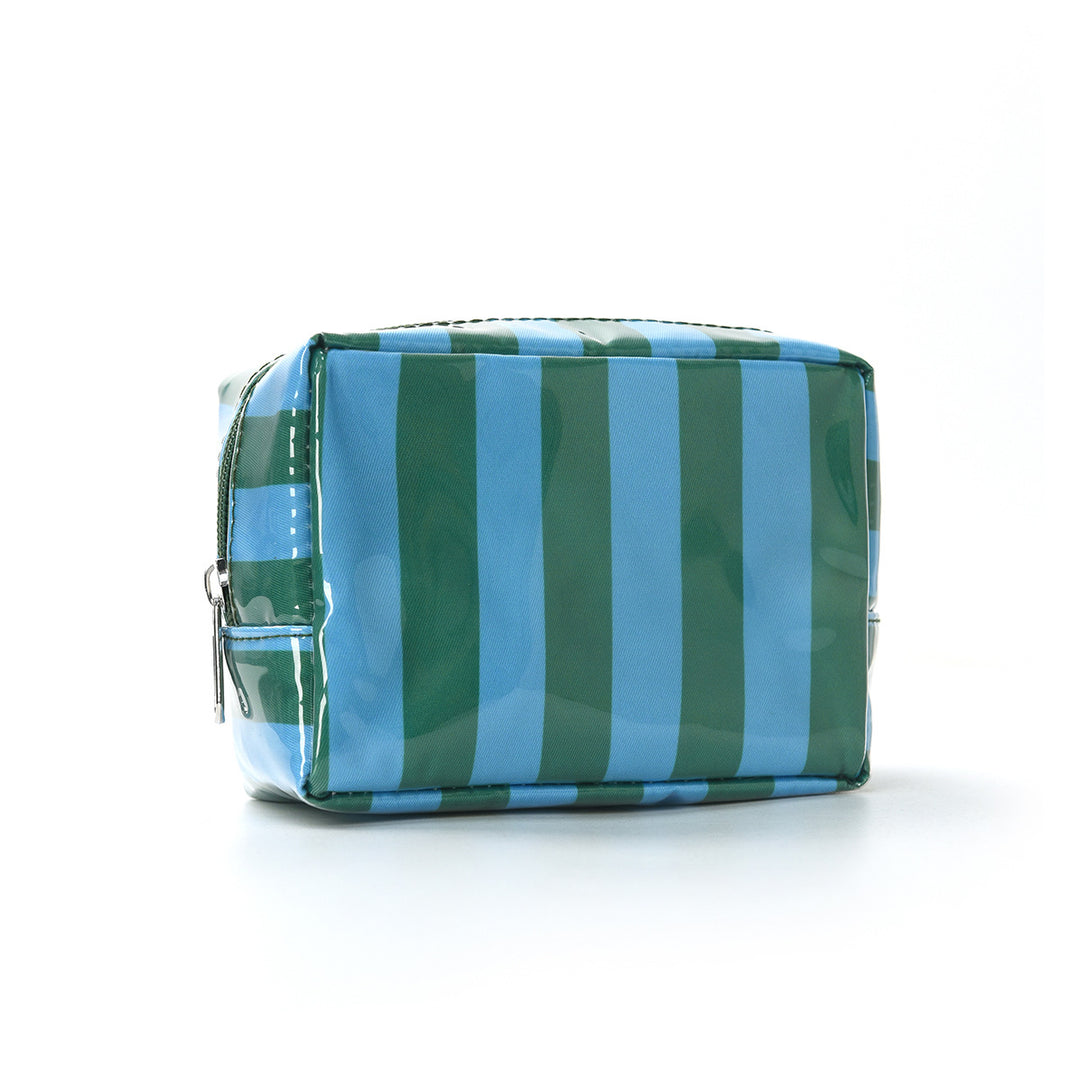 Waterproof Color Block Striped PVC Mini Pouch N6J243