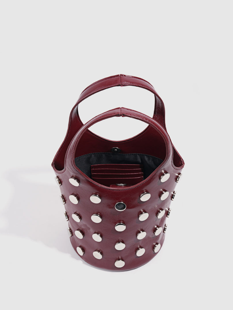 Tortoise Print Rivet Bucket Bag Women N6C028