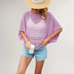 Load image into Gallery viewer, Batwing Openwork Knit Top Oversized Ultra Light N5Z384
