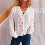 Load image into Gallery viewer, 3D Floral V Cardigan Lightweight Options N5Z967
