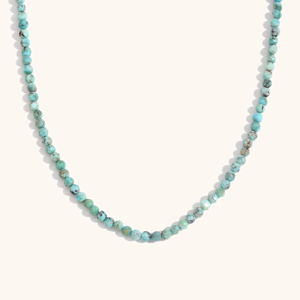 Natural Mineral Pendant Necklace Steel Gold Plated S5P233