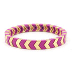 Load image into Gallery viewer, Arrow Beads Bracelet Tribal Enamel Elastic Adjustable S5P049
