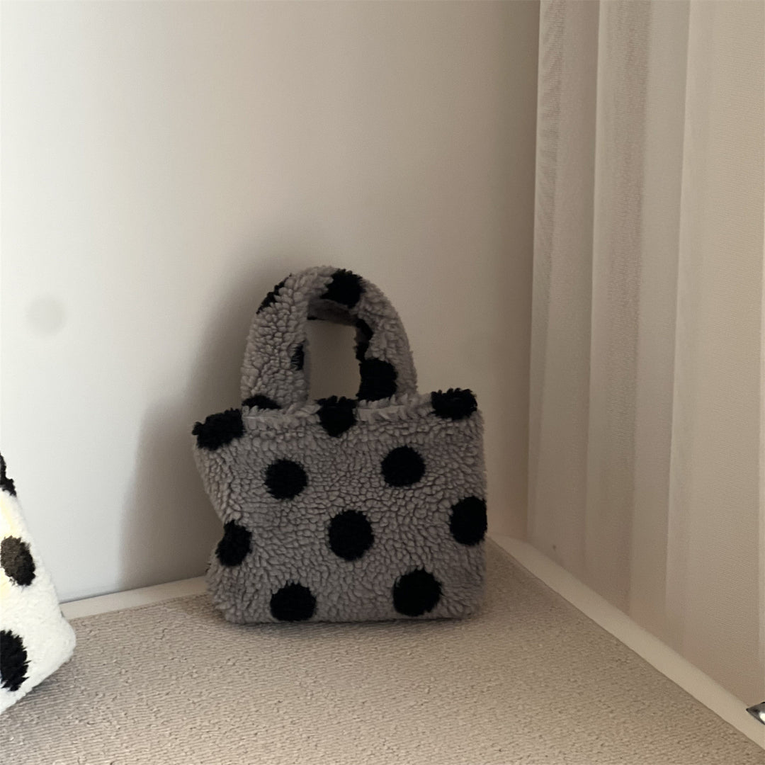 Dotted Plush Mini Phone Case Canvas Lining  S5P347