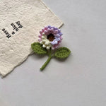 Load image into Gallery viewer, Womens Hand Crocheted Sunflower Brooch N6K309