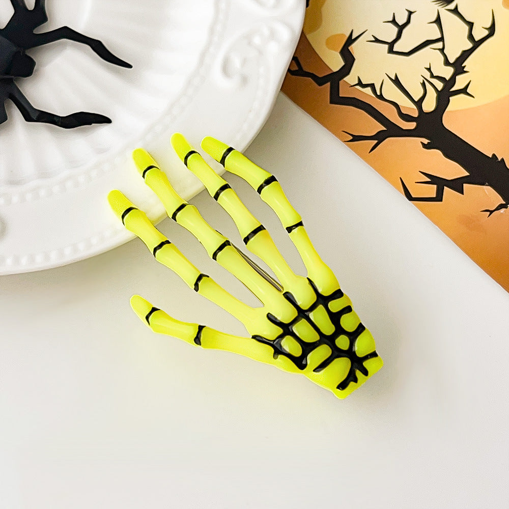 Skull Hand Bone Hair Clip Harajuku Punk Side Clip N6H198