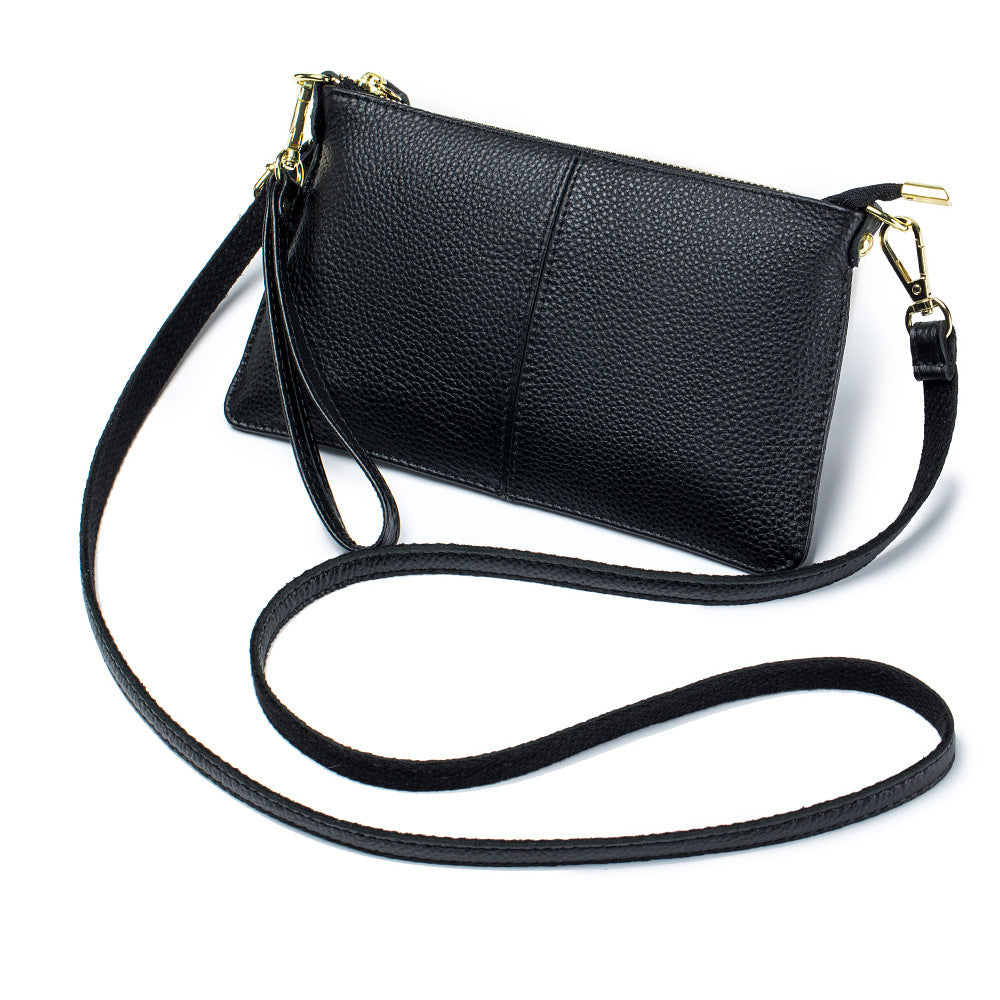 Genuine Leather Crossbody Bag Soft Handheld Purse N6F156