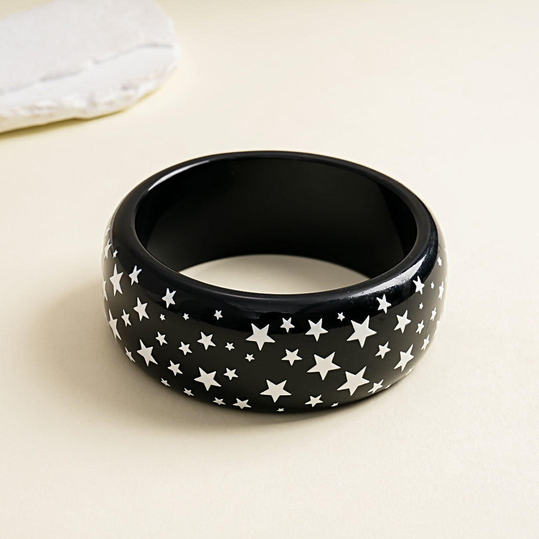 Womens Marbled Star Print Resin Bracelet N6K142