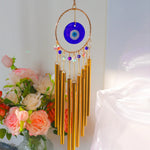 Load image into Gallery viewer, Boho Evil Eye 9-Tube Wind Chime Garden Hanging Decor N6F303