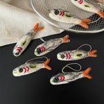 Load image into Gallery viewer, Funny Dried Fish Felt Pendant Handmade Gift N6G017
