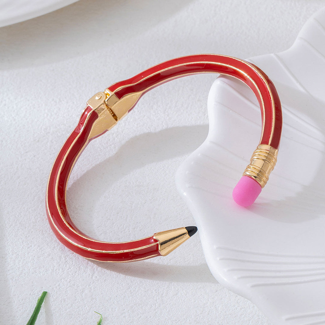 Colorful Pencil Shape Bangle Spring Open Cuff N6F265