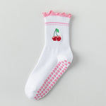 Load image into Gallery viewer, Cartoon Anti-Slip Yoga Socks Women White Mid-Calf N6H004