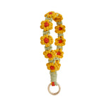 Load image into Gallery viewer, Daisy Flower Keychain Handwoven Wristlet Spring Coil N6G040