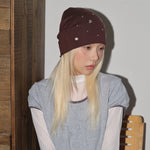 Load image into Gallery viewer, Unisex Acrylic Knit Cutout Beanie N6J127