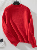 Load image into Gallery viewer, Christmas Tree Knit Sweater Women Round Neck Loose N6H262