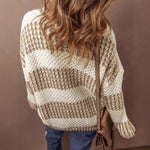 Load image into Gallery viewer, Block Print Sweater Mid Weight Khaki N5Z882
