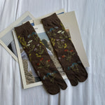 Load image into Gallery viewer, Botanical Floral Print Toe Separation Socks M5A025