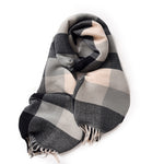 Load image into Gallery viewer, Pleated Check Faux Cashmere Wrap  M5A216