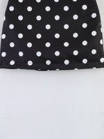 Load image into Gallery viewer, Polka Dot Mini Bodycon Skirt Black N6E155