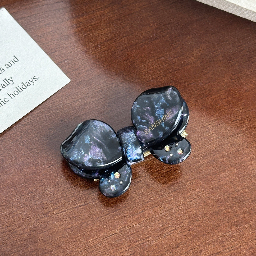 Butterfly Rhinestone Acetate Barrettes N6C355