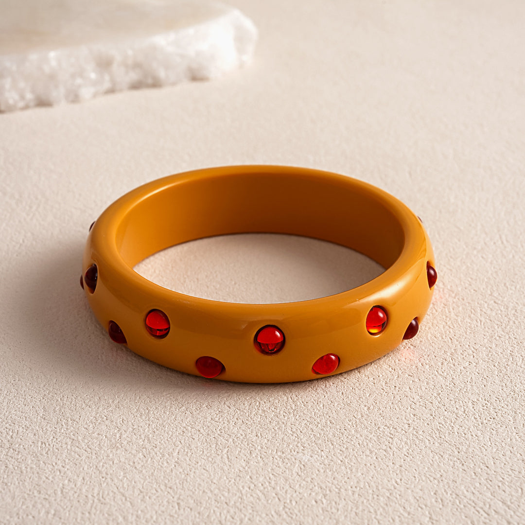 Womens Marbled Round Resin Bracelet N6K147