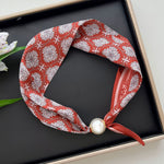 Load image into Gallery viewer, Women's Polyester Faux Silk Polka Dot Neck Scarf N6J149