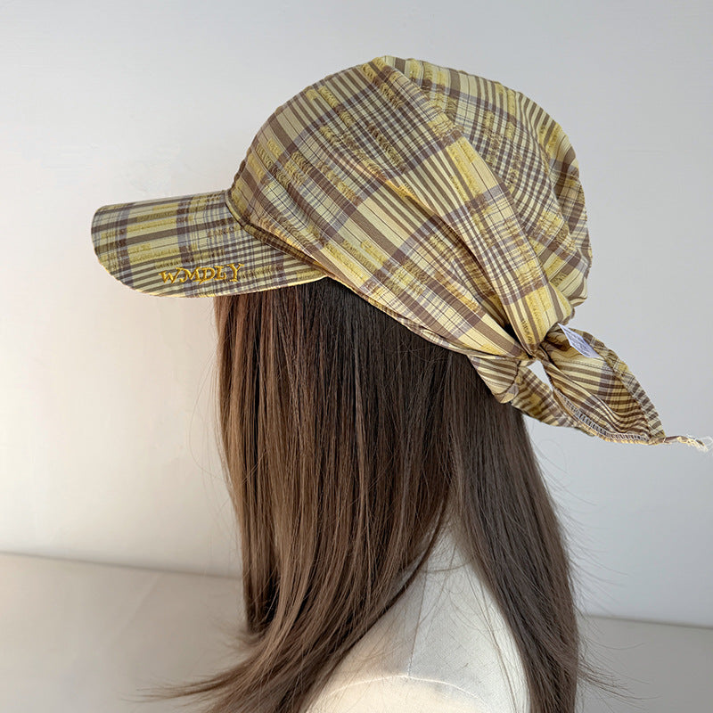Gingham Bandana Baseball Cap Women N6C388