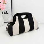 Load image into Gallery viewer, Women's Woven Striped Shell Knit Handbag N6J140