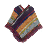 Load image into Gallery viewer, Vintage Geometric Christmas Fringe Pullover Poncho N6K252