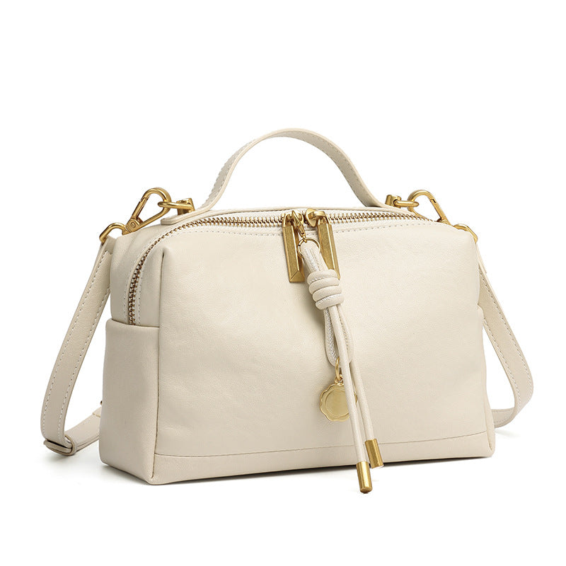 Women's Genuine Leather Pillow Crossbody Handbag N6J169
