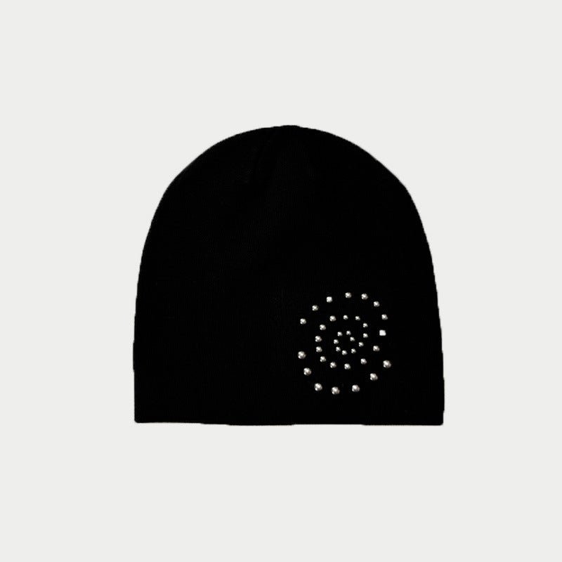 Women's Acrylic Blend Rhinestone Knit Beanie N6J126
