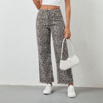 Load image into Gallery viewer, Animal Print Jean Straight Leg Mid Weight N5Z299
