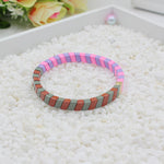Load image into Gallery viewer, Geometric Links Cuff Enamel Steel Elastic Adjustable S5P143