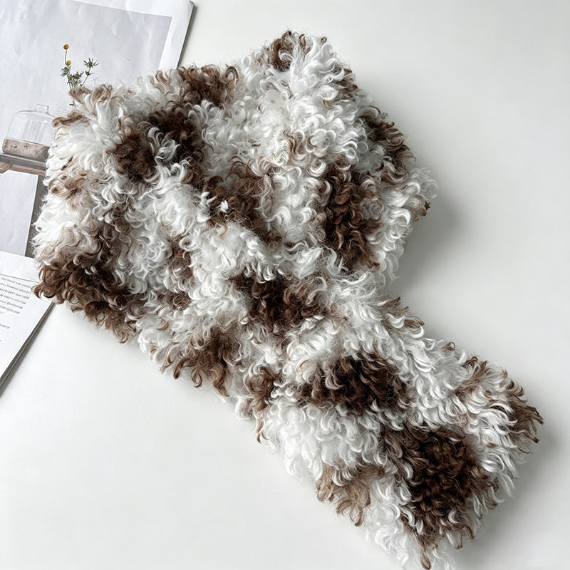 Unisex Plush Shearling Magnetic Neck Warmer N6J129