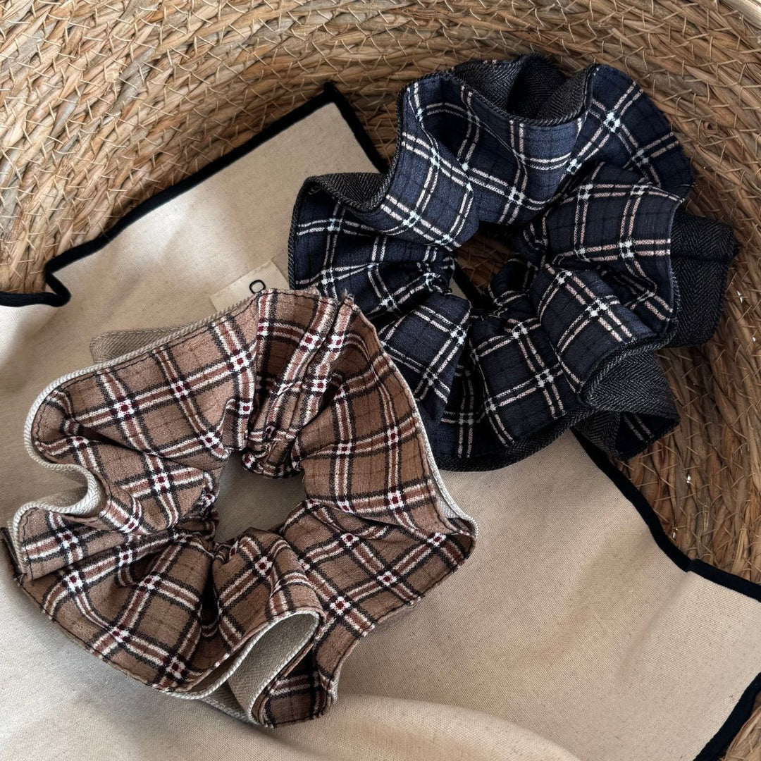 Womens Plaid Fabric Scrunchie N6K031