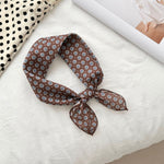 Load image into Gallery viewer, Two-Tone Houndstooth Print Square Scarf Women 55cm N6H113