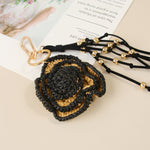 Load image into Gallery viewer, Raffia 3D Flower Tassel Bag Charm Handwoven Keychain N6G065