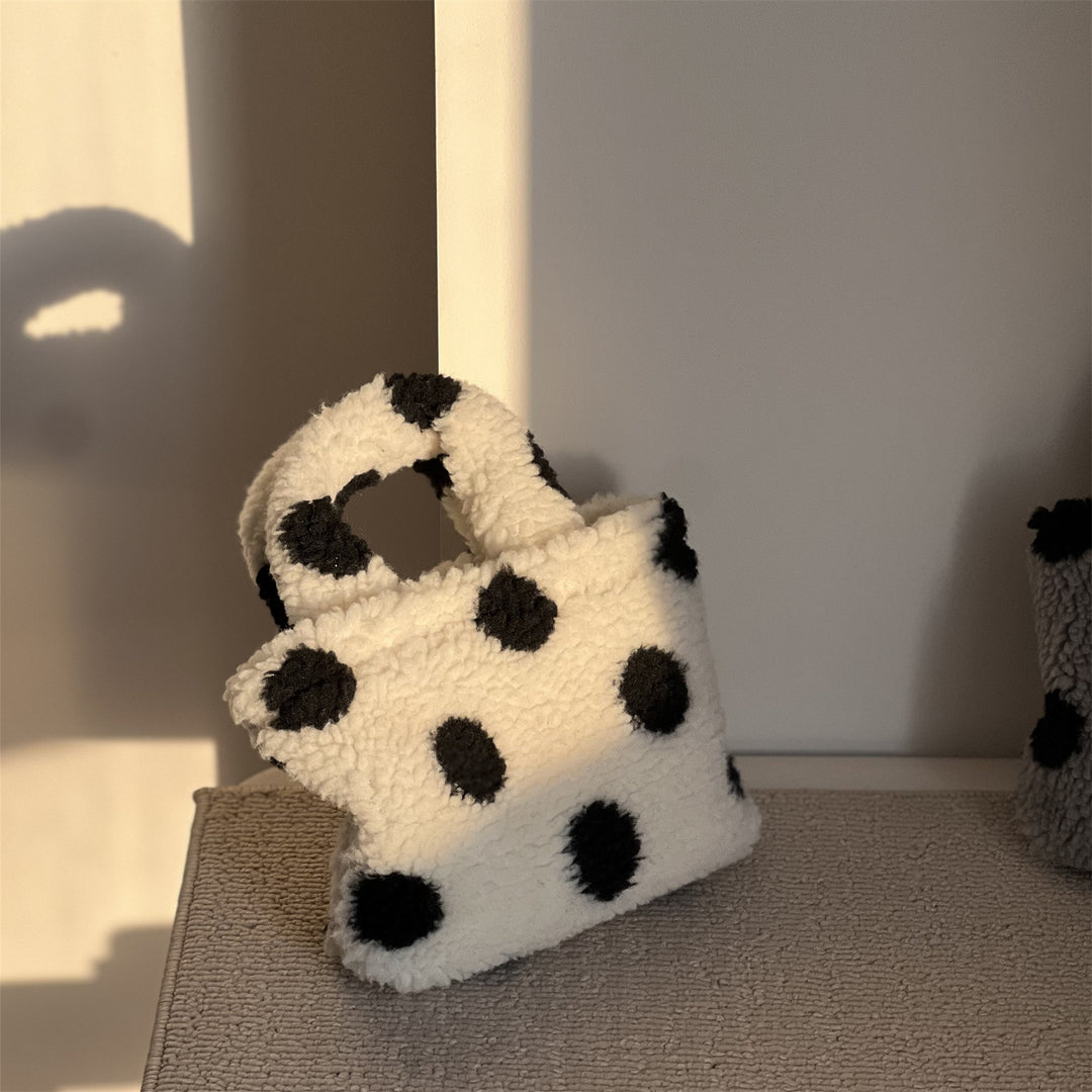 Dotted Plush Mini Phone Case Canvas Lining  S5P347