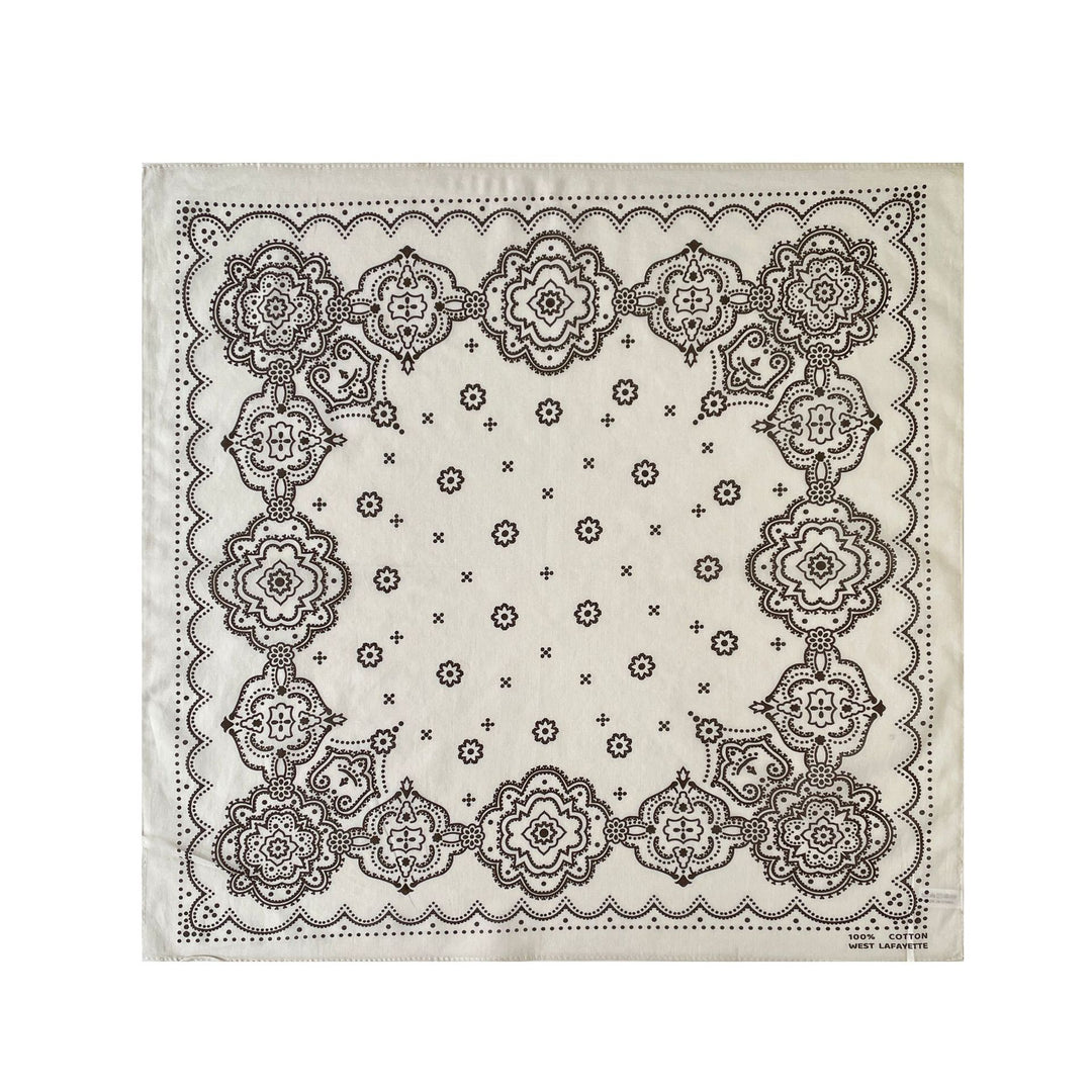 Cotton Paisley Print Small Square Scarf Neck Wrap N6H114